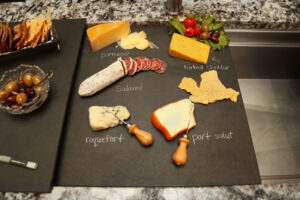 Entertain with Graphite Upper Deck and Dual Tier Cutting Board